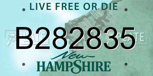 B282835 New Hampshire License Plate