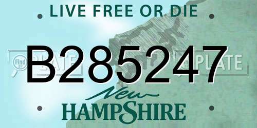 B285247 New Hampshire License Plate