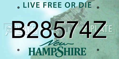 B28574Z New Hampshire License Plate