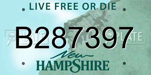 B287397 New Hampshire License Plate