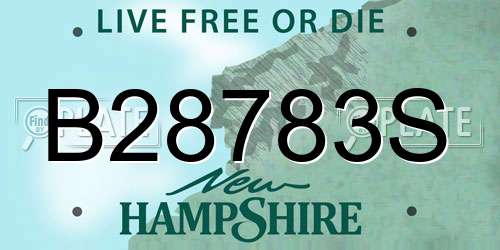 B28783S New Hampshire License Plate