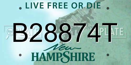 B28874T New Hampshire License Plate