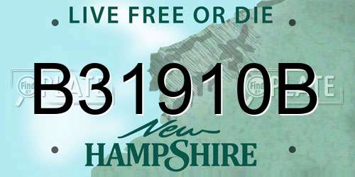 B31910B New Hampshire License Plate