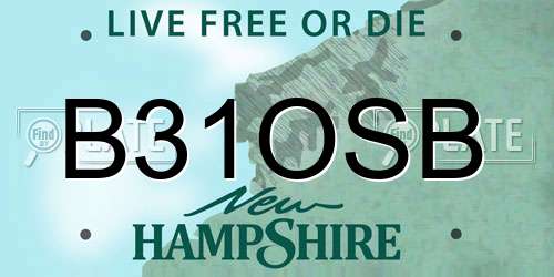 B31OSB New Hampshire License Plate