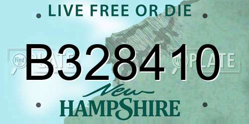 B328410 New Hampshire License Plate