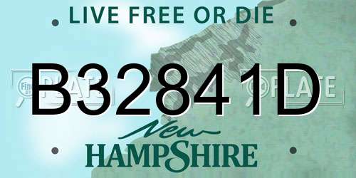 B32841D New Hampshire License Plate