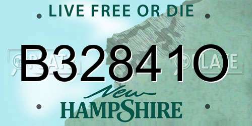 B32841O New Hampshire License Plate