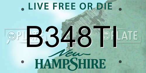 B348TI New Hampshire License Plate