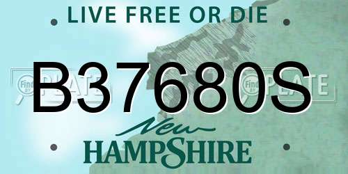 B37680S New Hampshire License Plate