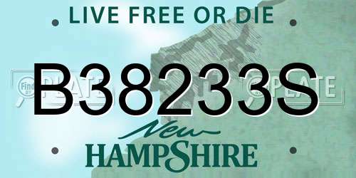 B38233S New Hampshire License Plate