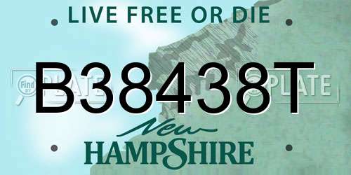 B38438T New Hampshire License Plate
