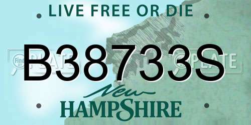 B38733S New Hampshire License Plate