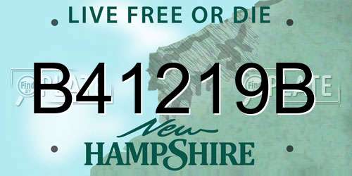 B41219B New Hampshire License Plate