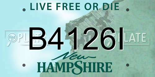 B4126I New Hampshire License Plate