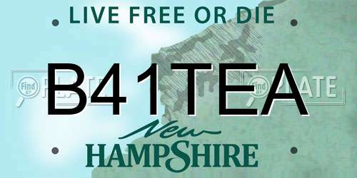 B41TEA New Hampshire License Plate