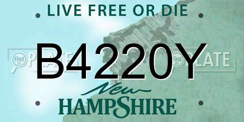 B4220Y New Hampshire License Plate