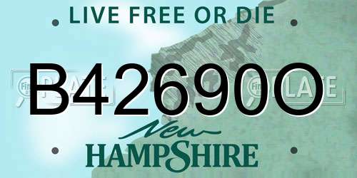 B42690O New Hampshire License Plate