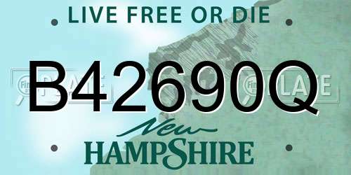 B42690Q New Hampshire License Plate