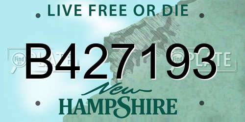 B427193 New Hampshire License Plate