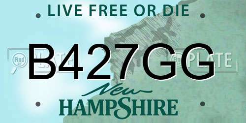 B427GG New Hampshire License Plate