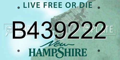 B439222 New Hampshire License Plate