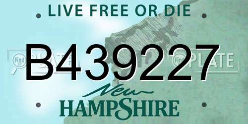 B439227 New Hampshire License Plate