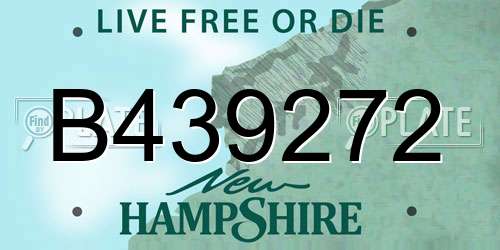 B439272 New Hampshire License Plate