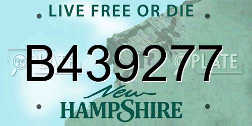 B439277 New Hampshire License Plate