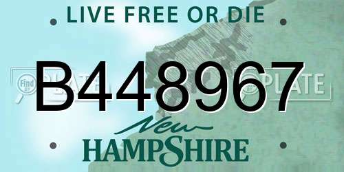 B448967 New Hampshire License Plate
