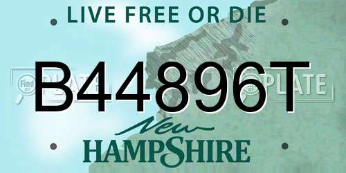 B44896T New Hampshire License Plate