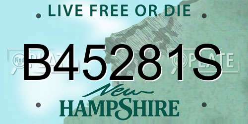 B45281S New Hampshire License Plate