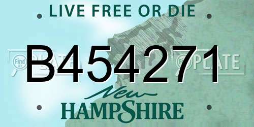 B454271 New Hampshire License Plate