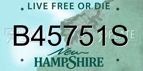 B45751S New Hampshire License Plate