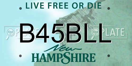 B45BLL New Hampshire License Plate
