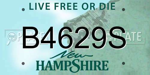 B4629S New Hampshire License Plate