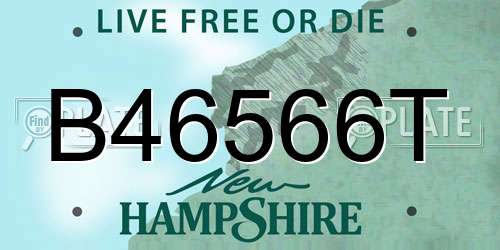 B46566T New Hampshire License Plate