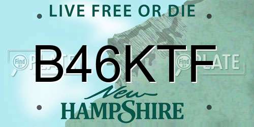 B46KTF New Hampshire License Plate
