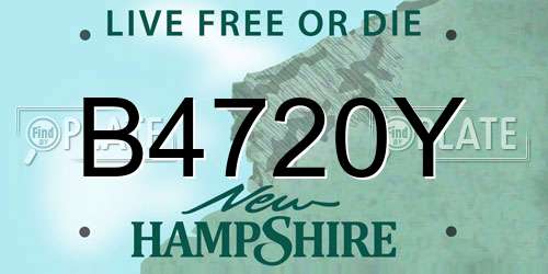 B4720Y New Hampshire License Plate