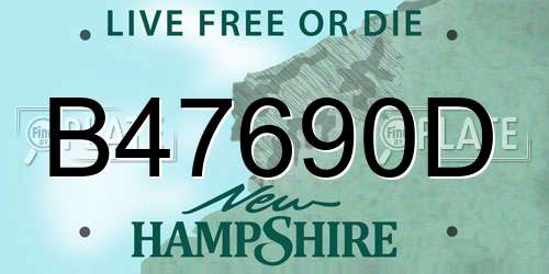 B47690D New Hampshire License Plate