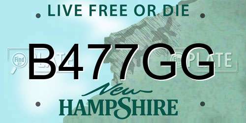 B477GG New Hampshire License Plate