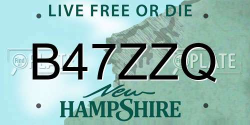 B47ZZQ New Hampshire License Plate