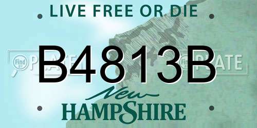 B4813B New Hampshire License Plate