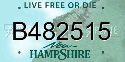 B482515 New Hampshire License Plate
