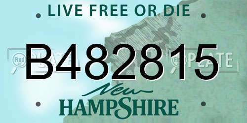 B482815 New Hampshire License Plate