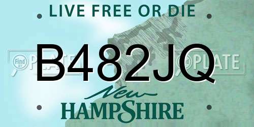 B482JQ New Hampshire License Plate