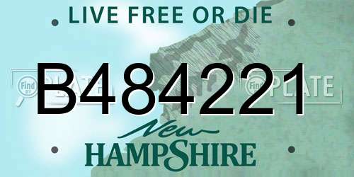 B484221 New Hampshire License Plate