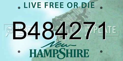 B484271 New Hampshire License Plate