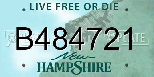 B484721 New Hampshire License Plate
