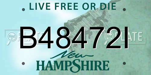 B48472I New Hampshire License Plate