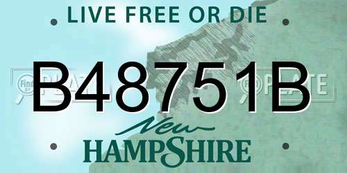 B48751B New Hampshire License Plate